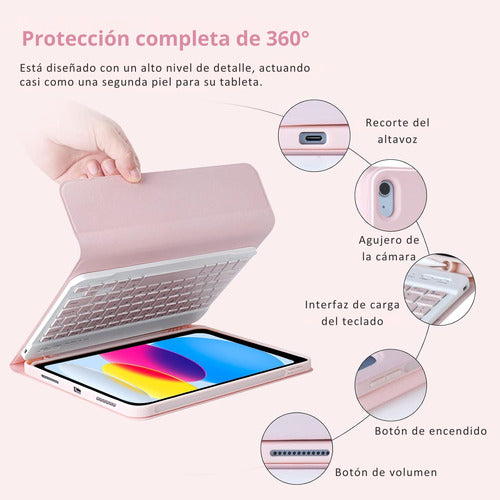 Carcasa iPad 5/6 Gen 9.7 Con Teclado + Lamina Paperlike