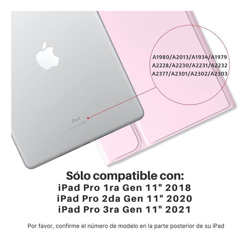 Carcasa iPad Pro 11 1/2/3 Gen Con Teclado + Lamina Paperlike