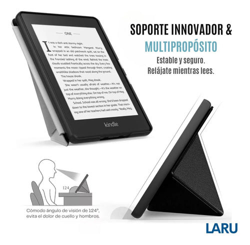 Funda Smart Kindle 2022 6.0 11va Gen Lujo Microfibra +lamina