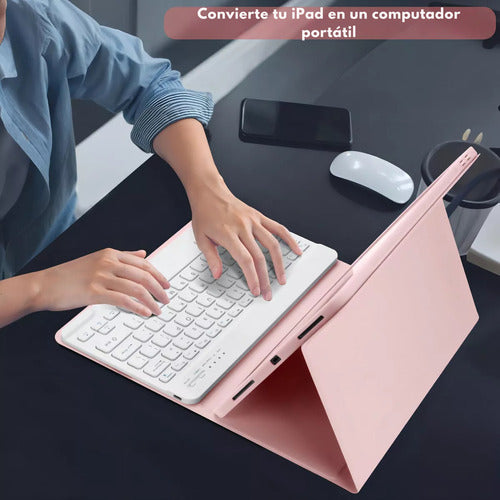 Carcasa iPad Pro 11 1/2/3 Gen Con Teclado + Lamina Paperlike