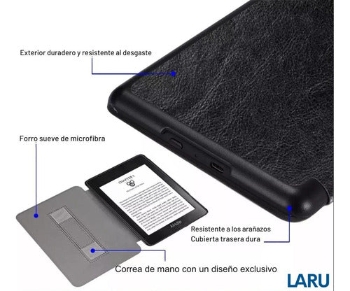 Funda Smart Kindle 2022 6.0 11va Gen Lujo Microfibra +lamina