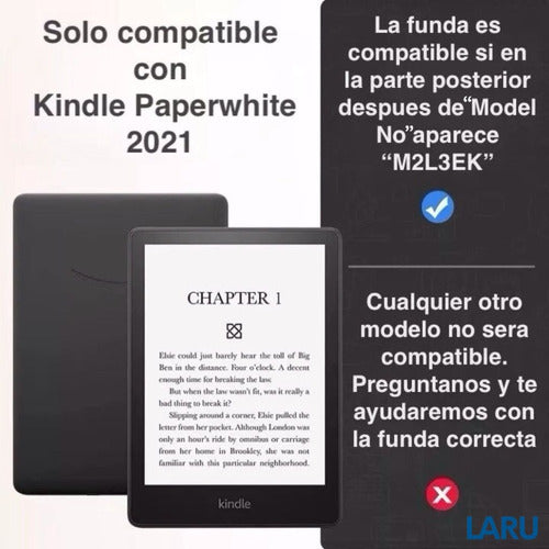 Funda Agarre Ecocuero + Lamina Kindle Paperwhite 11° Gen 6.8