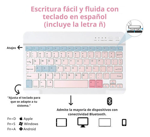 Carcasa iPad Air 4/5 Gen 10.9 Con Teclado + Lamina Paperlike