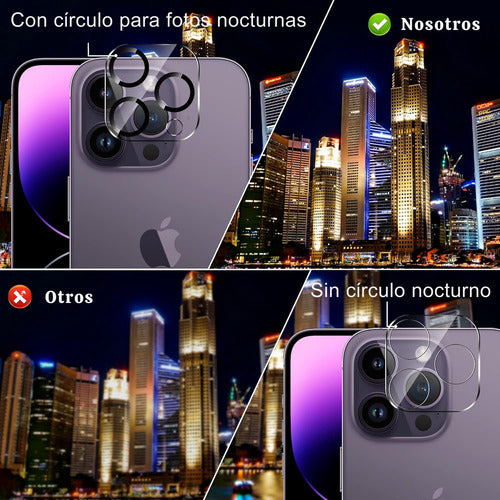 Lamina Protectora De Cámara Para iPhone Varios Modelos