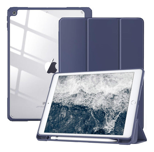 Funda Para iPad 9 10.2 C/espacio Pencil + Lamina Paperlike