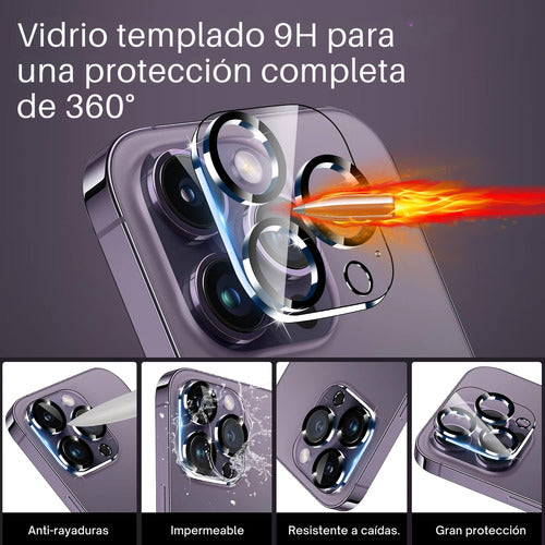 Lamina Protectora De Cámara Para iPhone Varios Modelos