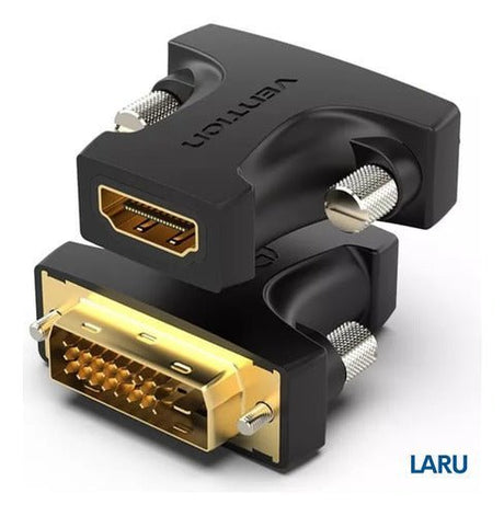 Adaptador Conversor Dvi 24+1 Macho A Hdmi Hembra Vention Oro - Laru