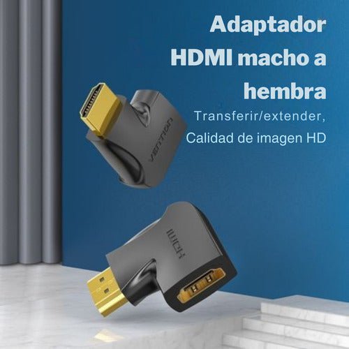 Adaptador Hdmi 2.0 Macho A Hembra 270 Grados Vention Premium - Laru