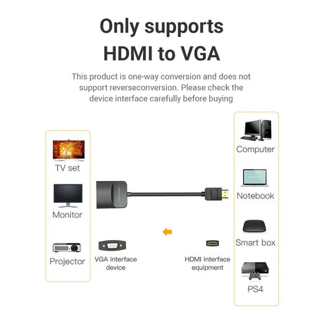 ADAPTADOR HDMI A VGA 1080P VENTION ACTIVO PREMIUM CON AUDIO - Laru