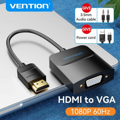 ADAPTADOR HDMI A VGA 1080P VENTION ACTIVO PREMIUM CON AUDIO - Laru