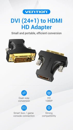 Adaptador Plug Hdmi Para Dvi (24+1) 1080p 60hz Bidirecional - Laru