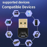 Adaptador Transmisor Receptor Bluetooth 5.3 Usb Notebook Pc - Laru