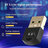 Adaptador Transmisor Receptor Bluetooth 5.3 Usb Notebook Pc - Laru