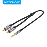 CABLE AUDIO 3.5MM A RCA VENTION PREMIUM 2X1 AUXILIAR - Laru