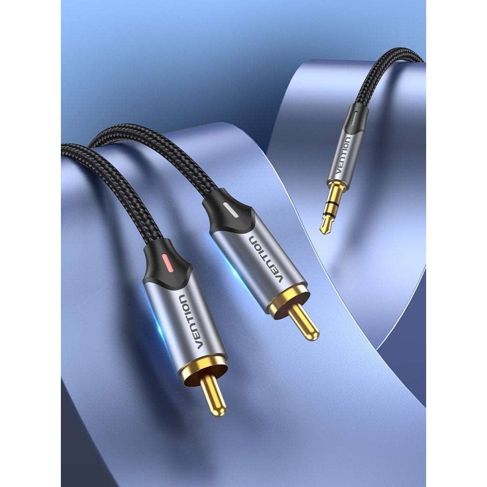 CABLE AUDIO 3.5MM A RCA VENTION PREMIUM 2X1 AUXILIAR - Laru