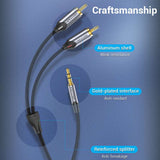 CABLE AUDIO 3.5MM A RCA VENTION PREMIUM 2X1 AUXILIAR - Laru