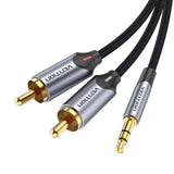 CABLE AUDIO 3.5MM A RCA VENTION PREMIUM 2X1 AUXILIAR - Laru