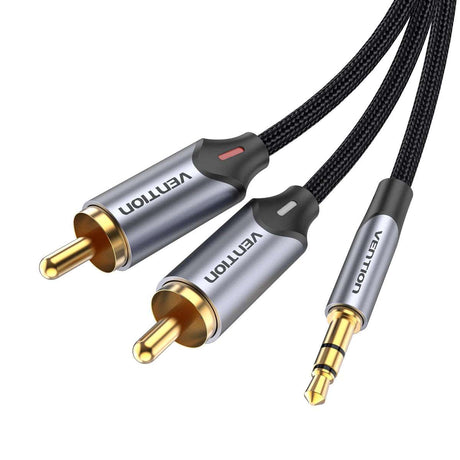 CABLE AUDIO 3.5MM A RCA VENTION PREMIUM 2X1 AUXILIAR - Laru