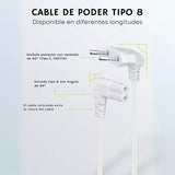 Cable De Poder Ps5 Ps4 Ps3 Blanco 5m Premium Corriente Play - Laru