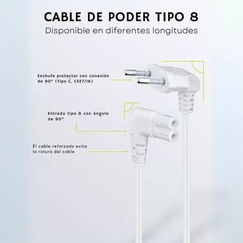 Cable De Poder Xbox Series S/x Blanco 10m Premium Corriente - Laru