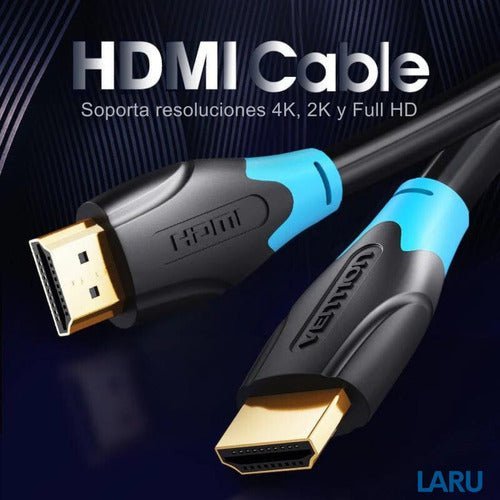 Cable Hdmi 2.0 10 Metros Vention Premium Certificado 4k - Laru