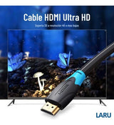 Cable Hdmi 2.0 10 Metros Vention Premium Certificado 4k - Laru