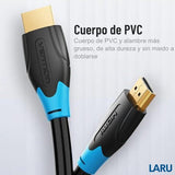 Cable Hdmi 2.0 10 Metros Vention Premium Certificado 4k - Laru