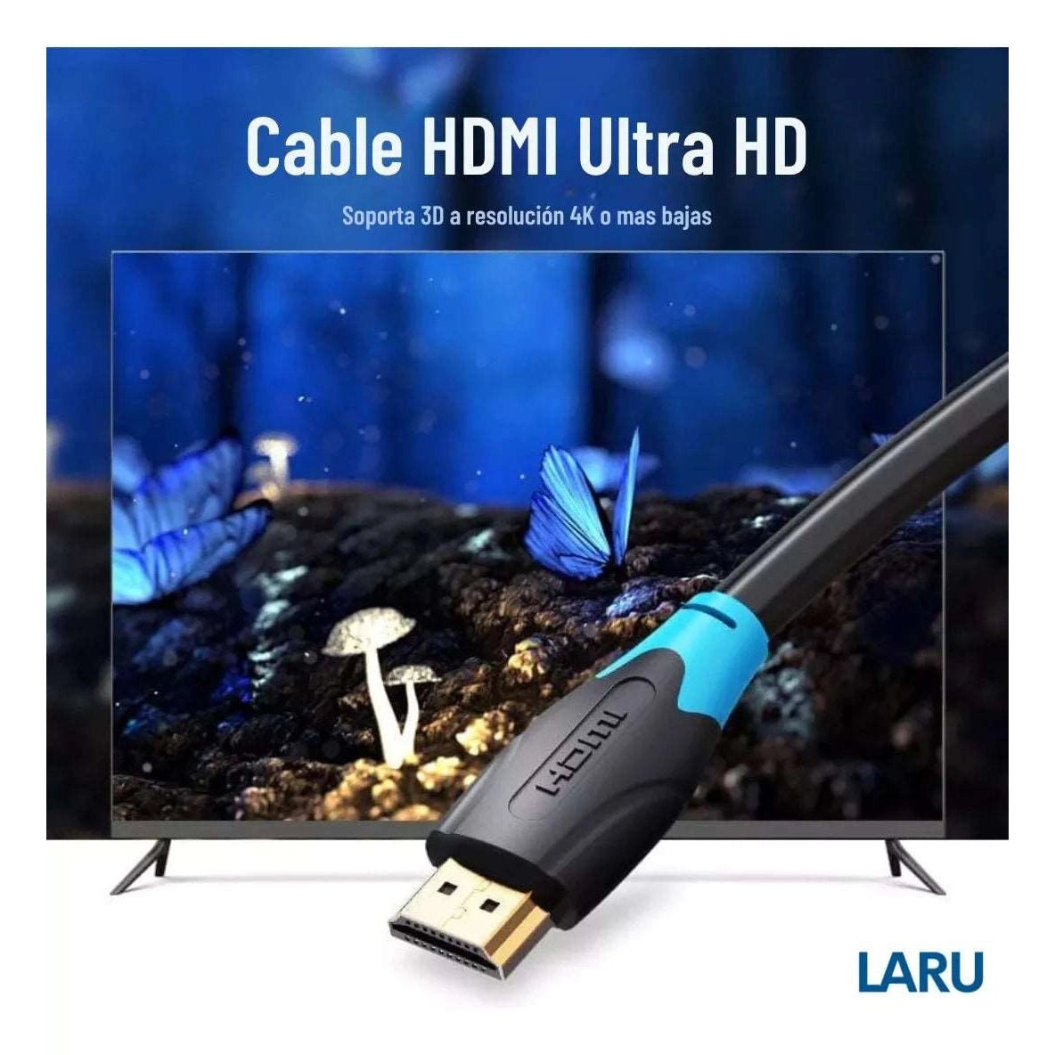 CABLE HDMI 2.0 CERTIFICADO VENTION 4K A 60HZ - Laru