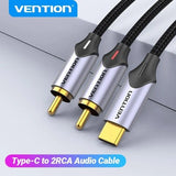 Cable Usb - c Macho A 2rca Macho De 2 M Vention Bughh - Laru