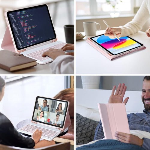 Carcasa iPad Pro 11 1/2/3 Gen Con Teclado + Lamina Paperlike - Laru