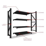 Estante Metálico Laru Racks 200x60x200cm 1200kg Heavy Duty - Laru