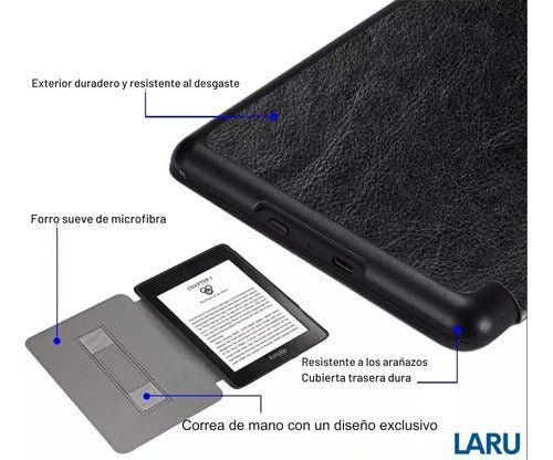 Funda Agarre Ecocuero + Lamina Kindle Paperwhite 11° Gen 6.8 - Laru