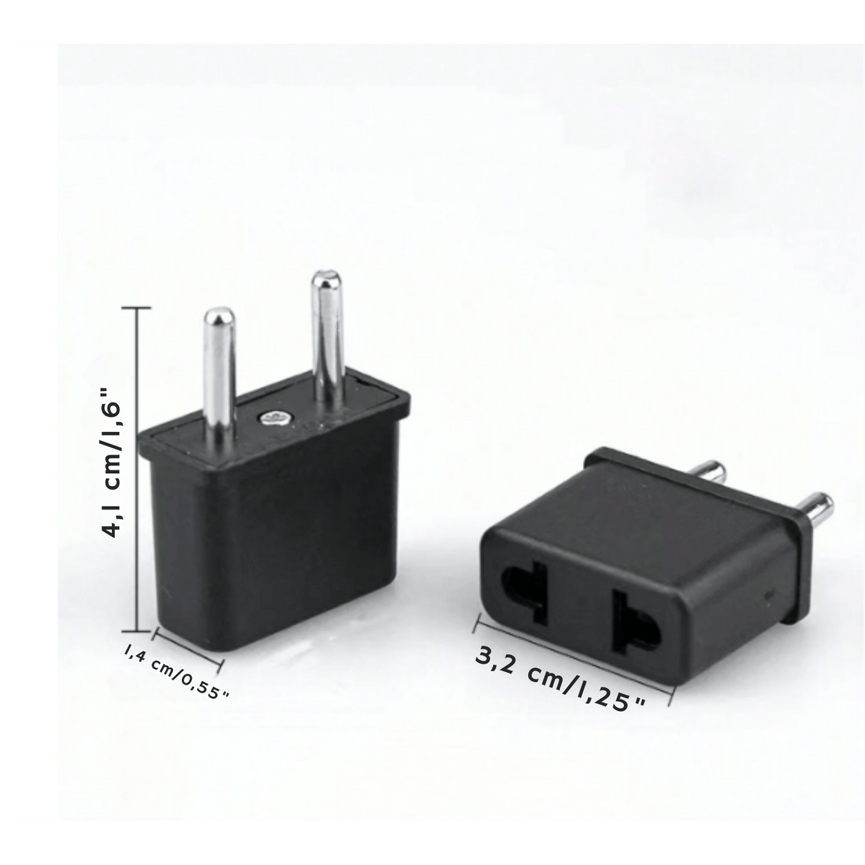 Pack 10 Adaptador Enchufe Nacional A Enchufe Americano Cobre - Laru