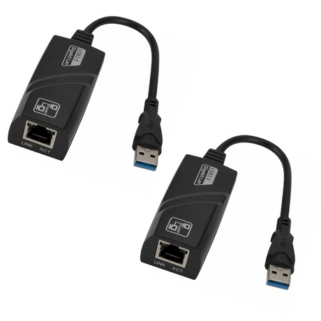 Pack 2 Adaptadores Usb 3.0 Gigabit Ethernet Lan 10/100/1000 Realtek - Laru